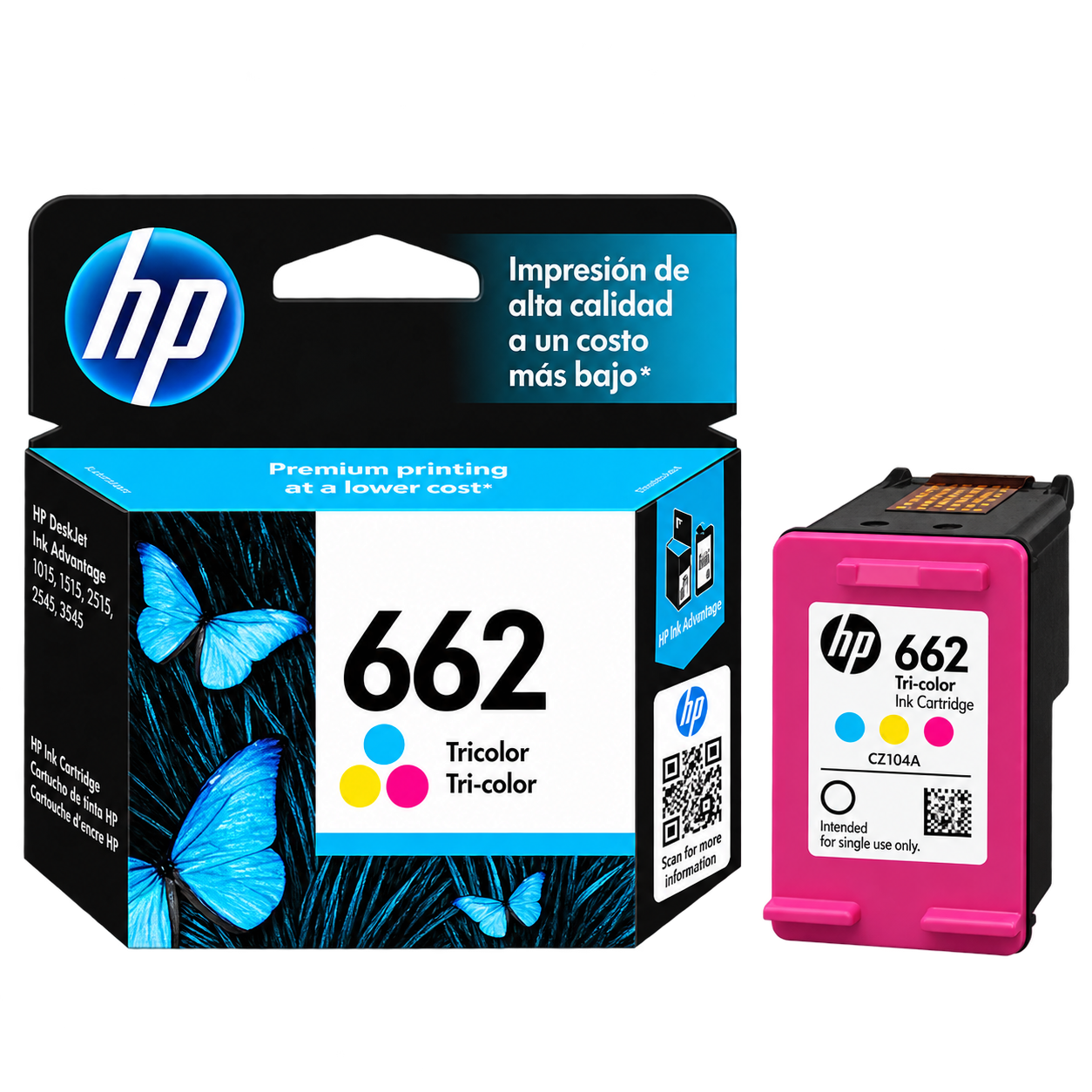 HP 662 Tri-color Original Ink Cartridge