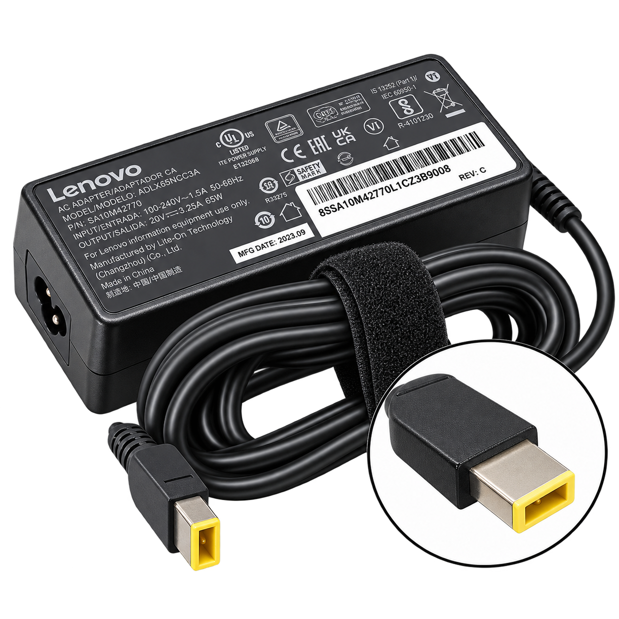20V 3.25A 65W Lenovo USB Tip AC Charger