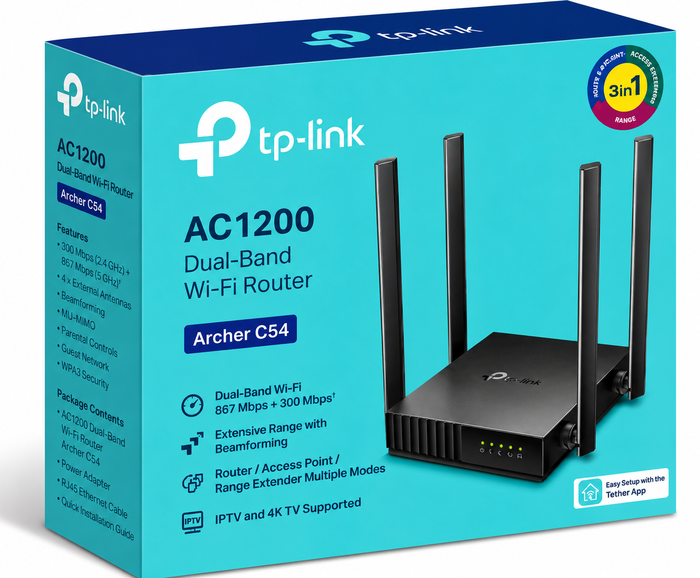 Archer C54 New AC1200 Dual Band Wi-Fi Router